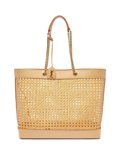 ysl rattan tote bag